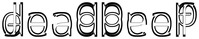 Ambigram for deadbeef in Notosans-light